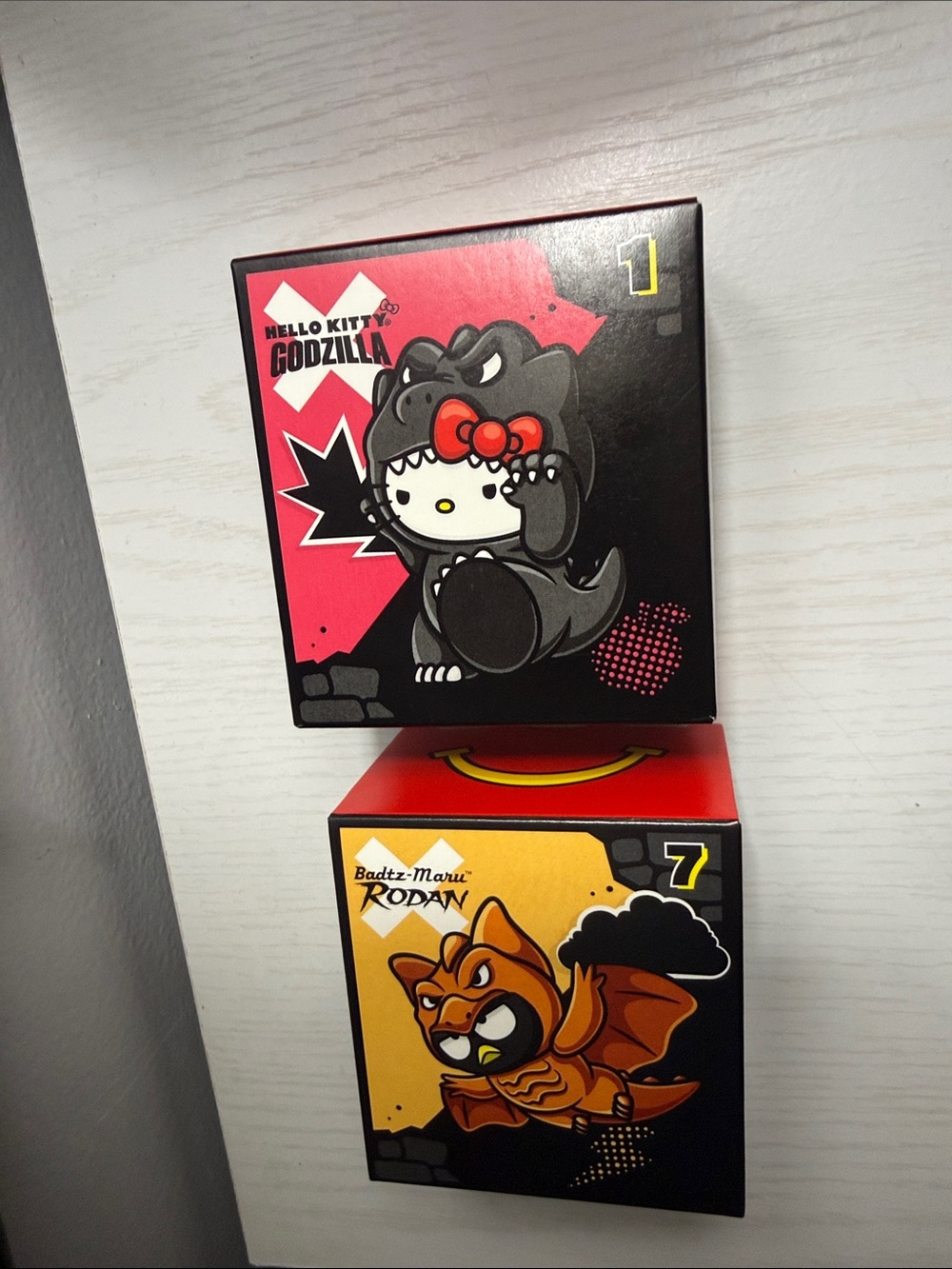 Hello Kitty Godzilla & Rodan Collectible Figure -Lot of 2